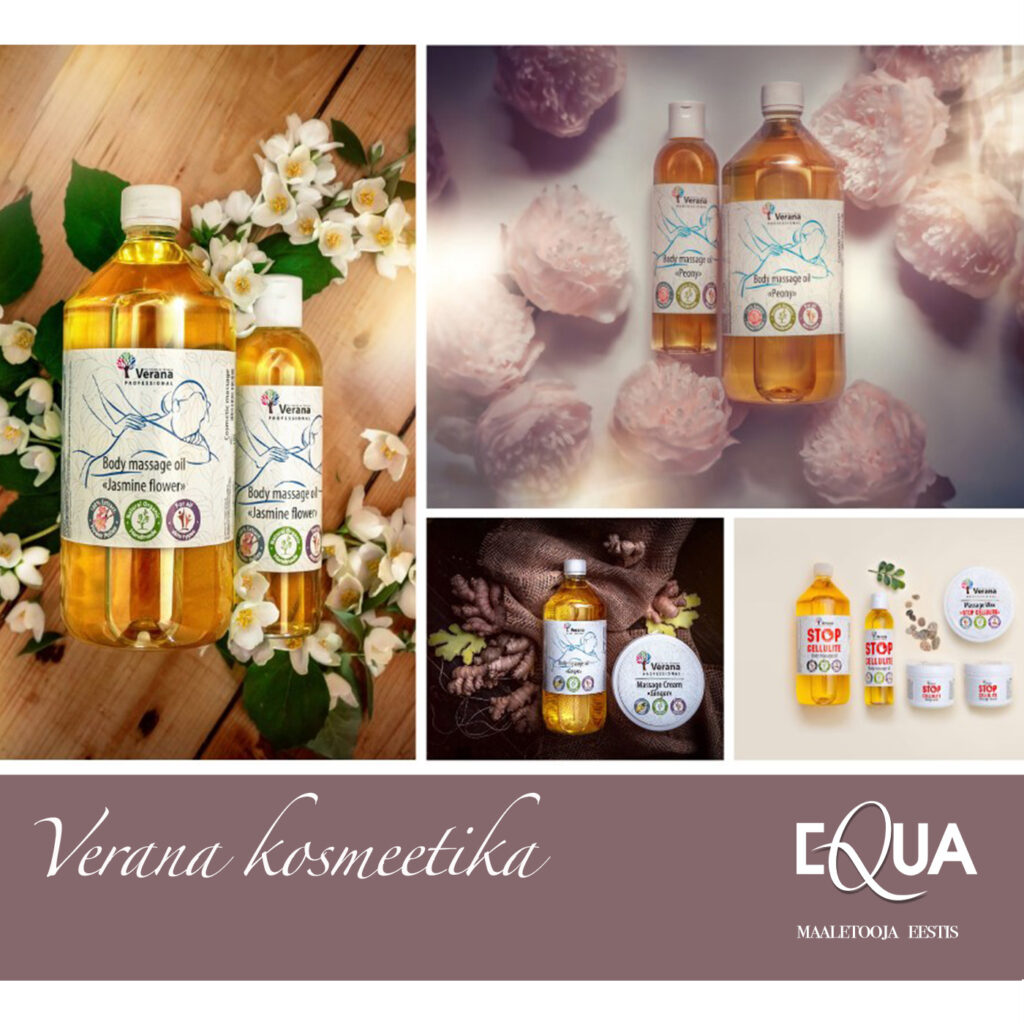 Equa on Verana massaaziõlid ja -kreemide maaletooja alates 2024. Valikud on hulgaliselt armoomiga ja aroomita õlisid ning kreeme nii massaaziks kui ka kehahoolduseks.